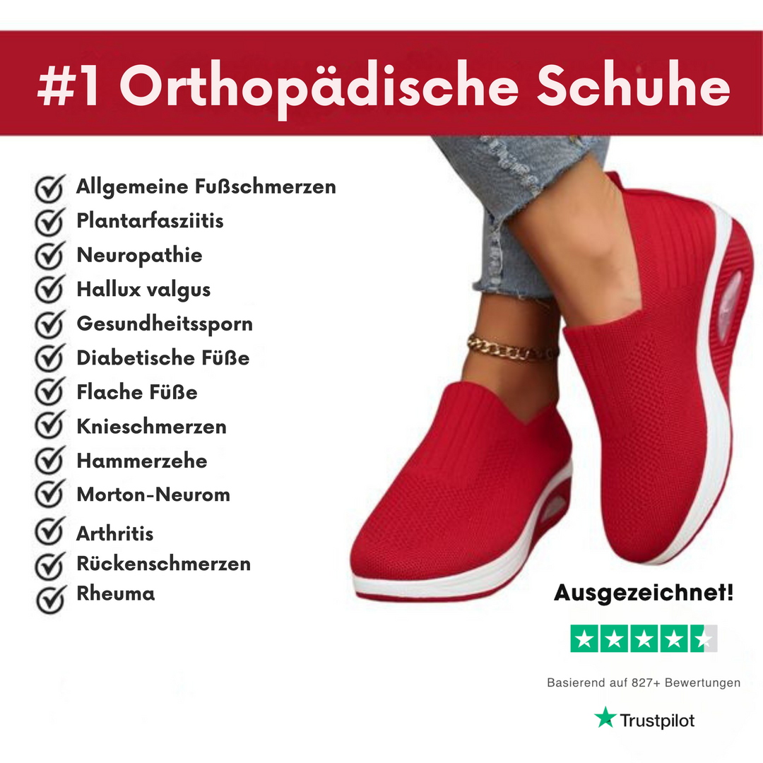 Ortopedyczne buty komfortowe damskie | Wyściełana podeszwa & łatwe wsuwanie