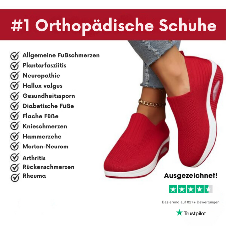 Ortopedyczne buty komfortowe damskie | Wyściełana podeszwa & łatwe wsuwanie