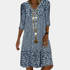 Sukienka Midi z Wzorem dla Kobiet – Zwiewny Komfort i Bezwysiłkowy Styl