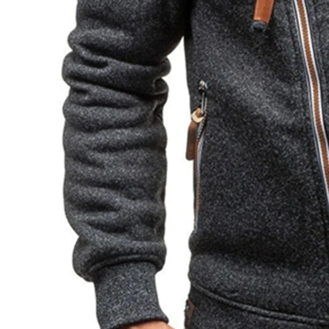 Casual Fleece Hoodie z Kieszeniami dla Mężczyzn