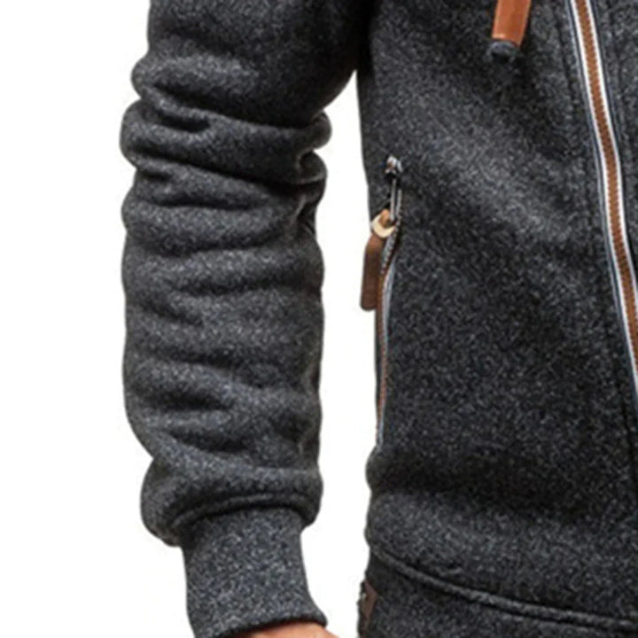 Casual Fleece Hoodie z Kieszeniami dla Mężczyzn