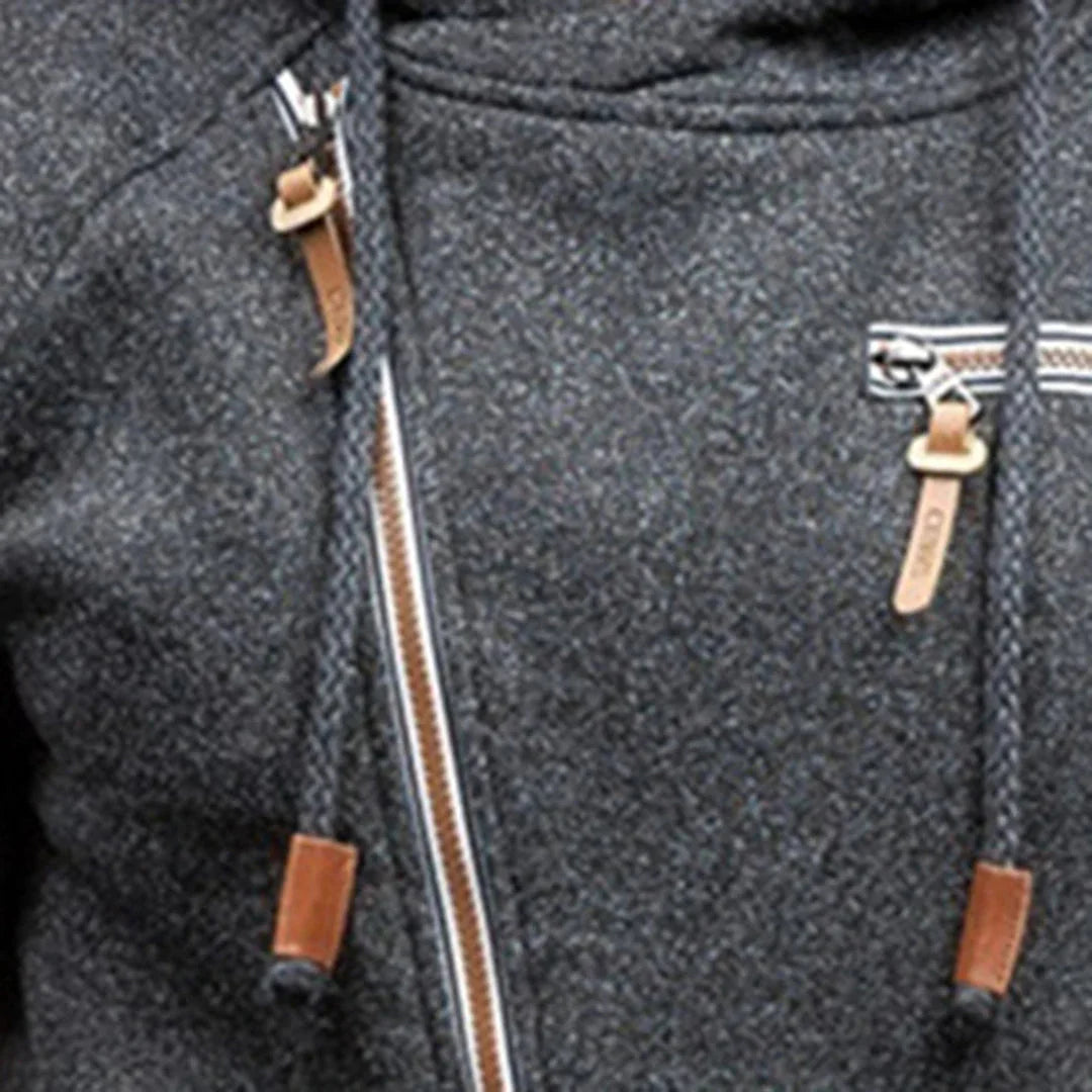 Casual Fleece Hoodie z Kieszeniami dla Mężczyzn