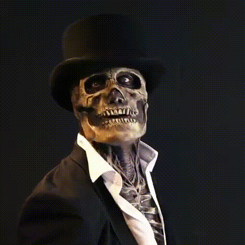 Realistyczna maska szkieletu z mózgiem na Halloween dla dorosłych