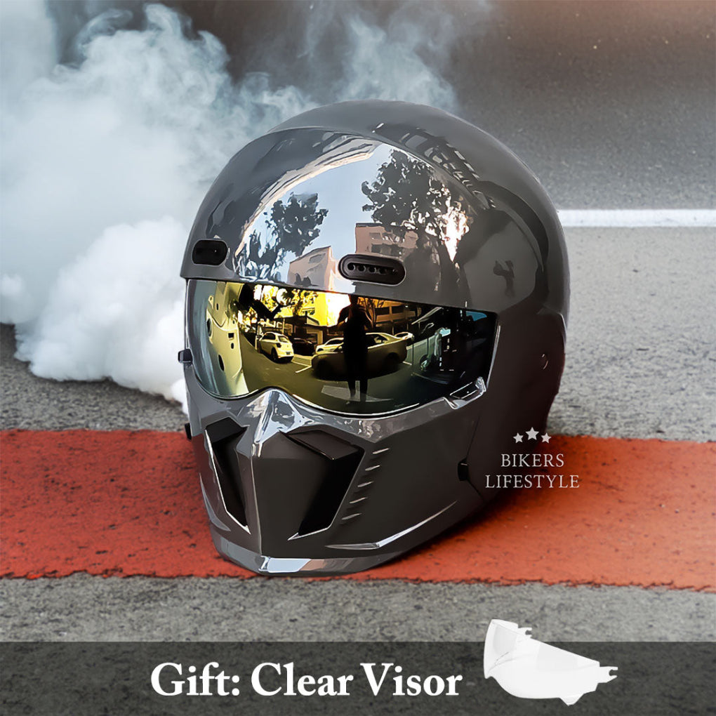 Retro Pilot Motorcycle Helmet –  DOT and ECE Approved, Timeless Look 6