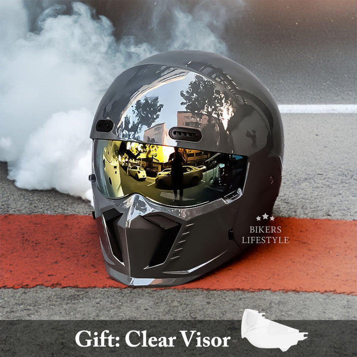 Retro Pilot Motorcycle Helmet –  DOT and ECE Approved, Timeless Look 6