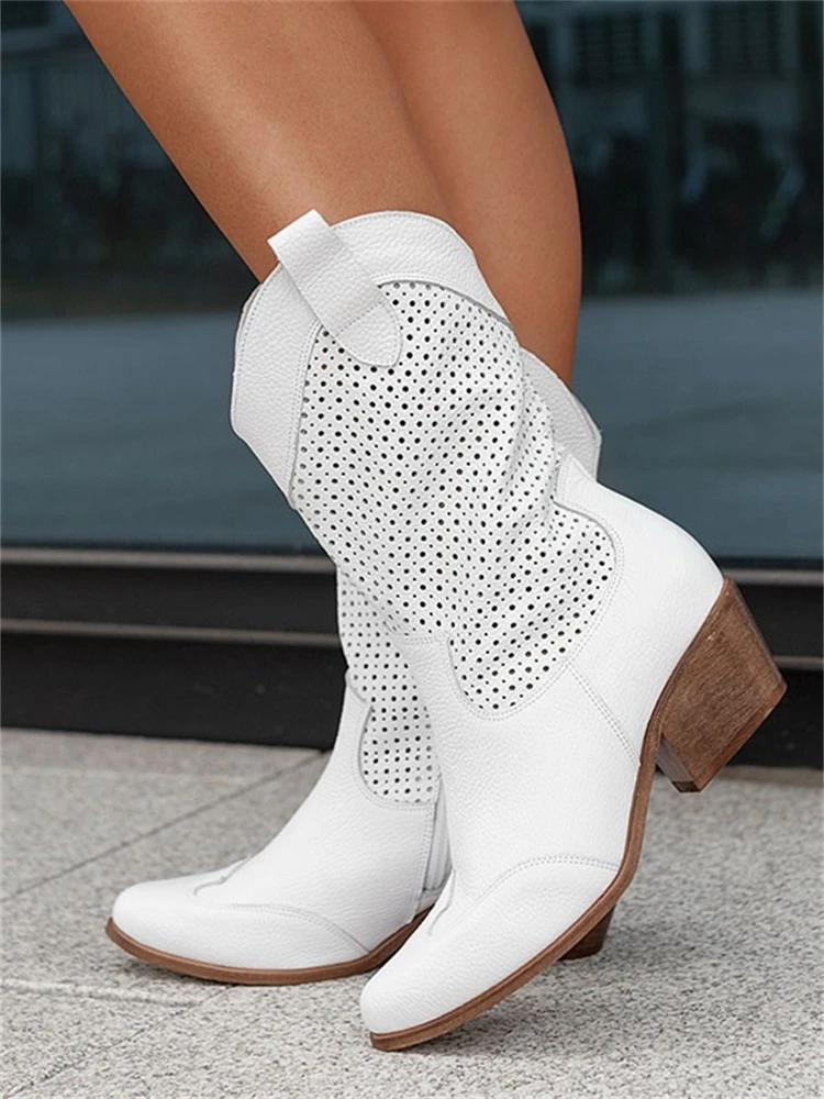 Buty kowbojskie do połowy łydki dla kobiet