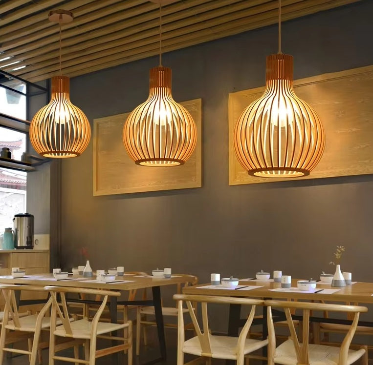 Lampa wisząca Natura Orb – organiczny drewniany design do przytulnych wnętrz
