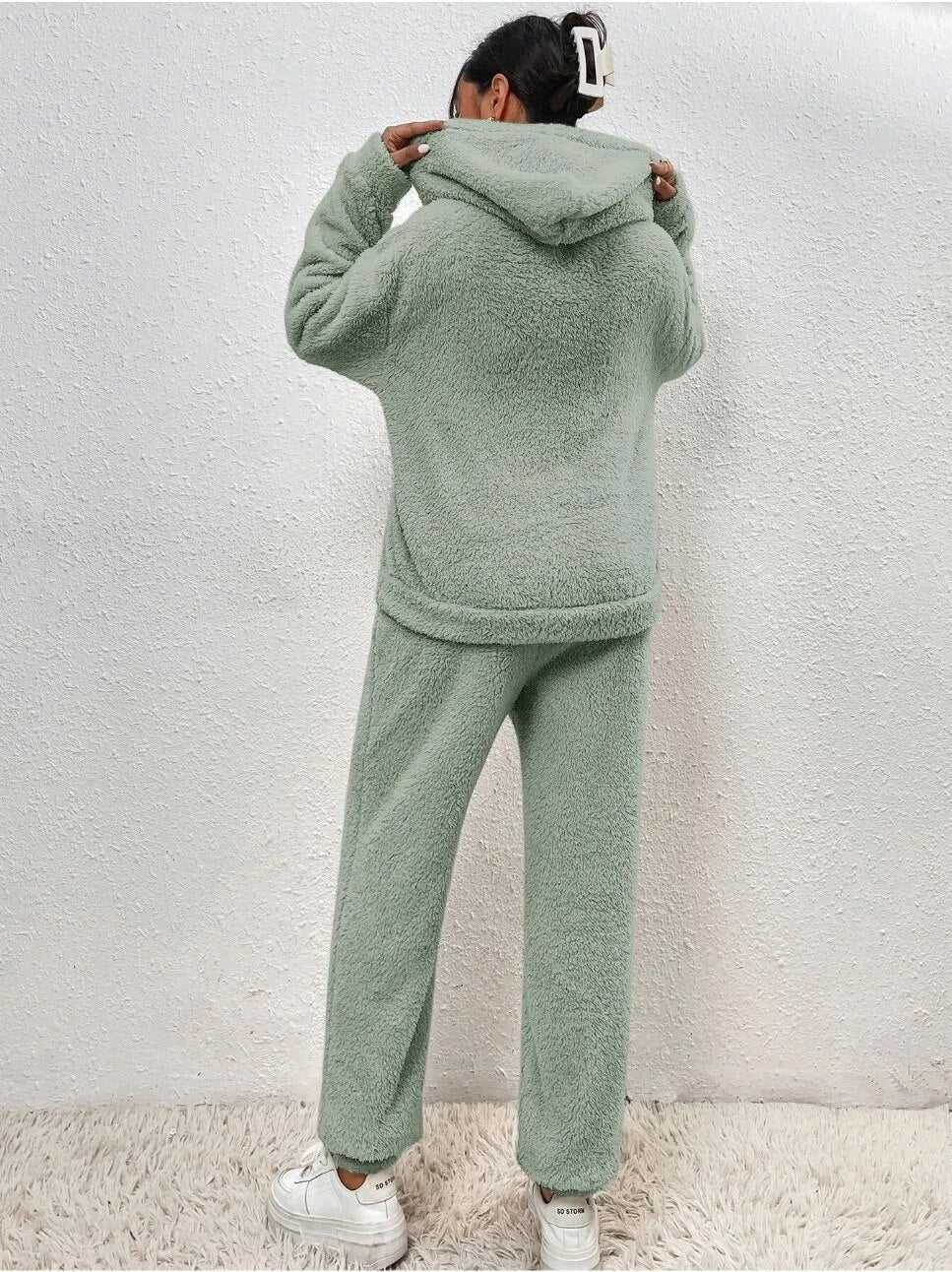 Ultra-Wygodny Kombinezon Hooded Teddy Przytulna Elegancja na Relaksujące Momenty