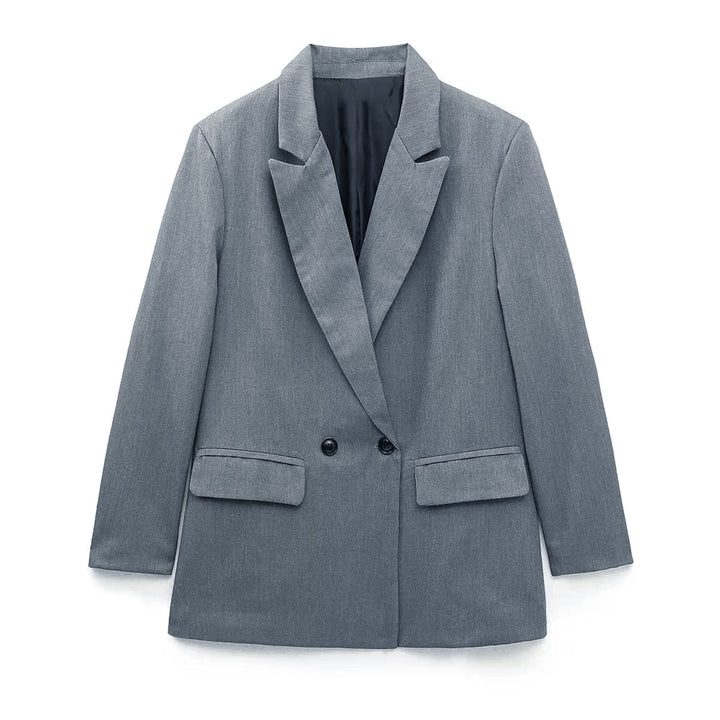 Elegancki Podwójnie Zapięty Blazer Damski