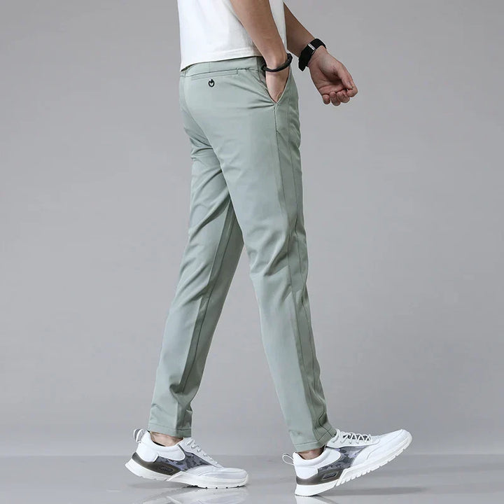 Męskie Spodnie Stretch Slim Fit Oddychające Miękkie Wykończenie
