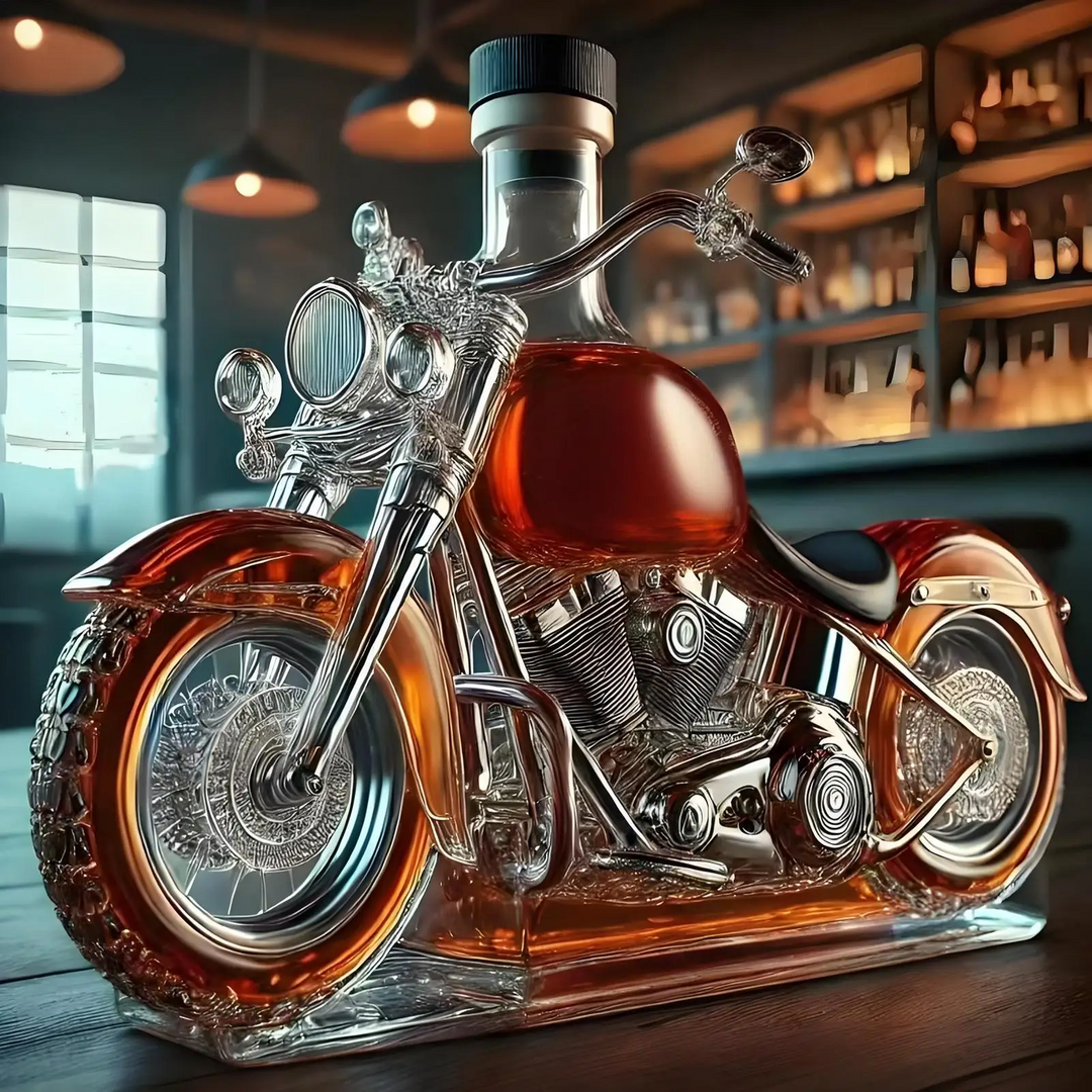 Karafka na Whiskey w Kształcie Motocykla Harley do Domowego Baru