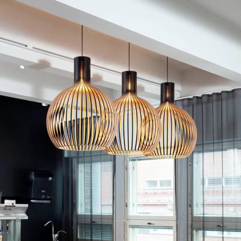 Lampa wisząca Natura Orb – organiczny drewniany design do przytulnych wnętrz