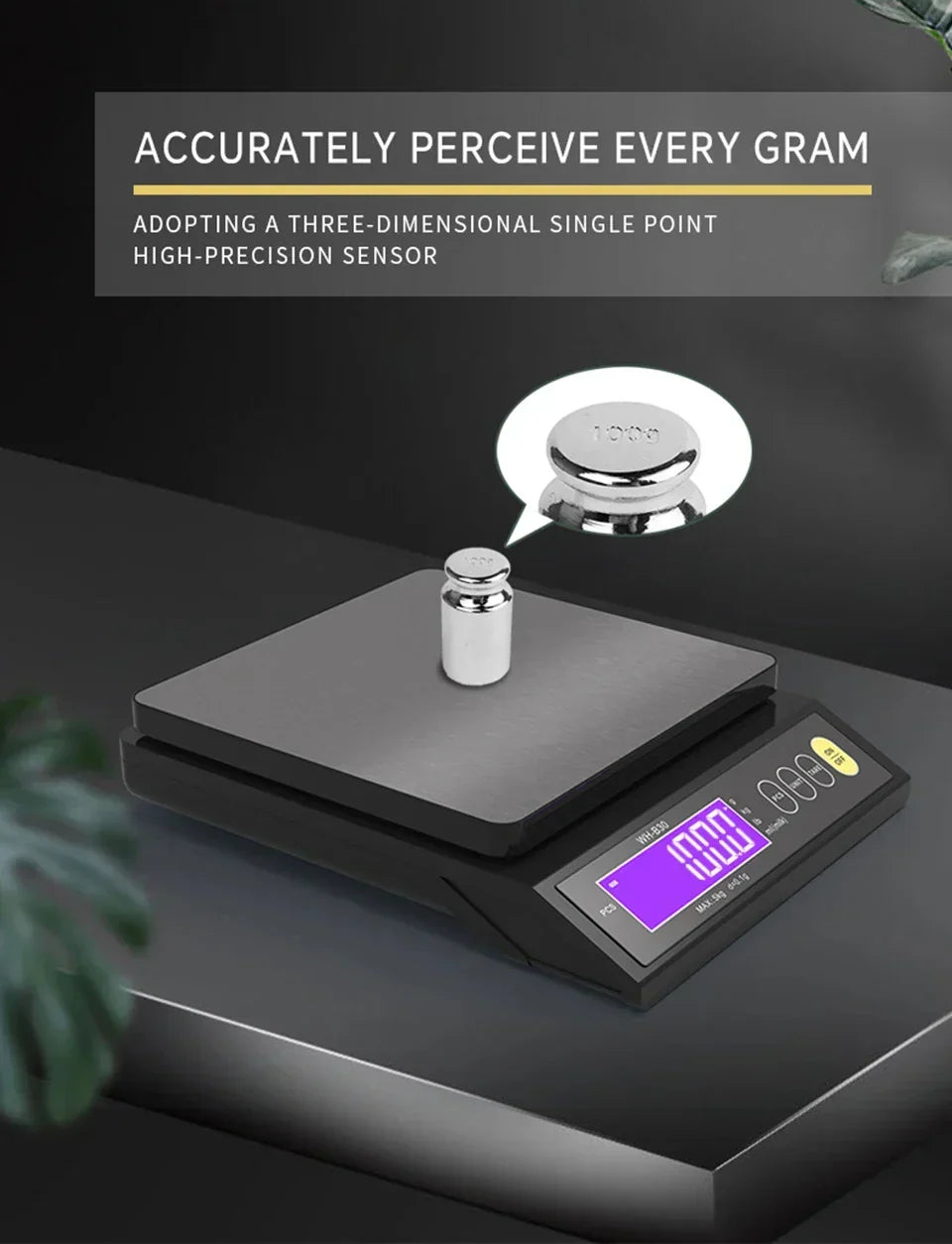 elektroniczna waga kuchenna cyfrowa 5 kg/0,1 g i 10 kg/1 g, wyświetlacz LCD, w pełni wodoodporne narzędzie ze stali nierdzewnej do gotowania