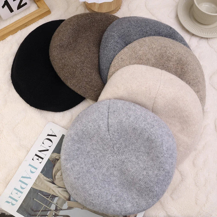 Casualowy wełniany beret damski - Diana