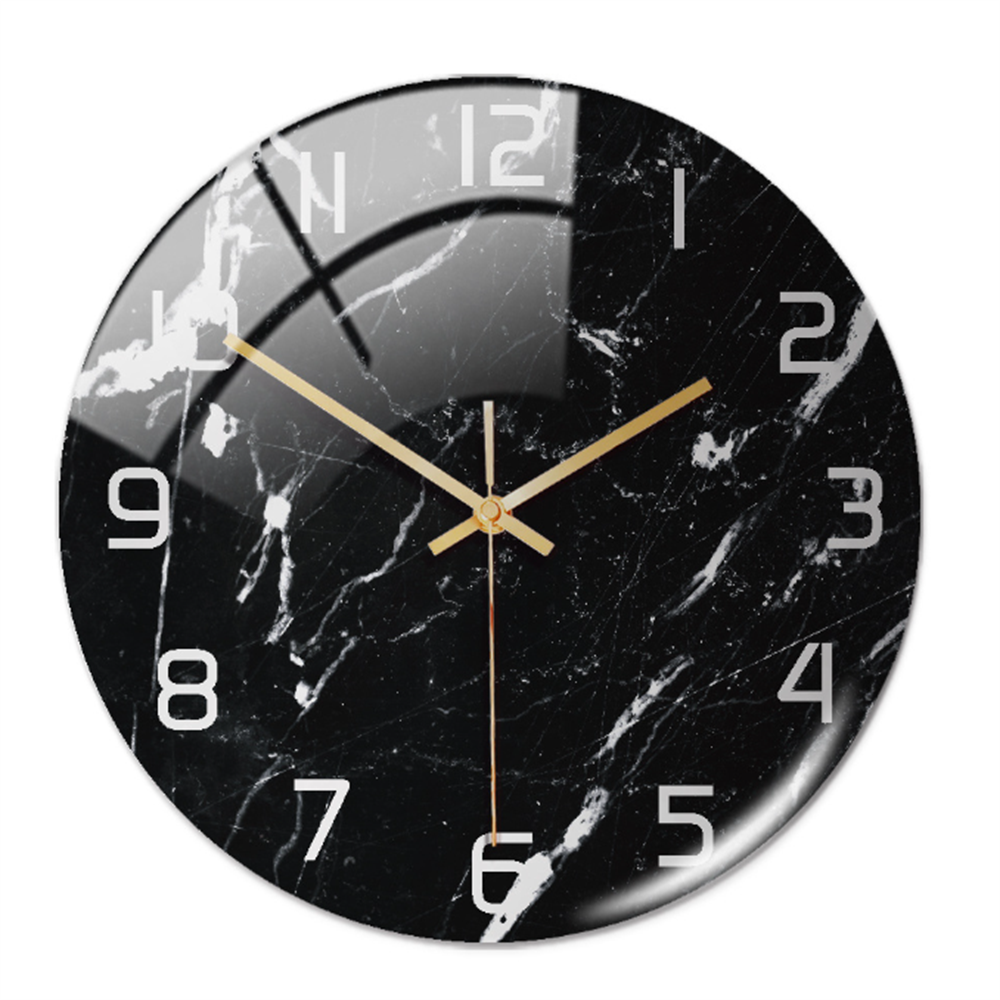 Elegancki zegar ścienny z efektem marmuru – MarbleTime