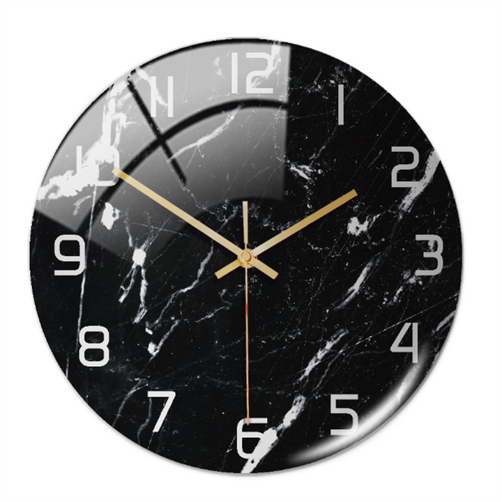 Elegancki zegar ścienny z efektem marmuru – MarbleTime