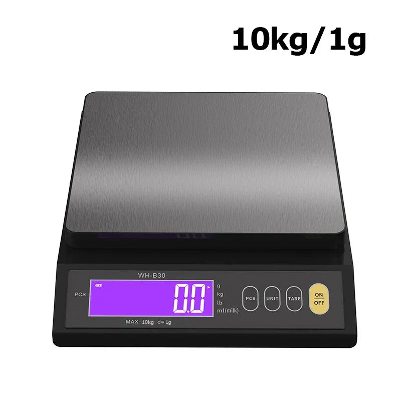 elektroniczna waga kuchenna cyfrowa 5 kg/0,1 g i 10 kg/1 g, wyświetlacz LCD, w pełni wodoodporne narzędzie ze stali nierdzewnej do gotowania