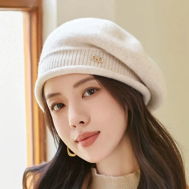Casualowy wełniany beret damski - Diana