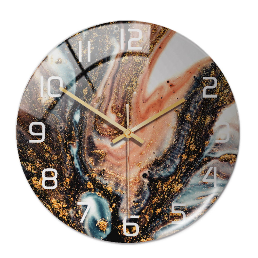 Elegancki zegar ścienny z efektem marmuru – MarbleTime