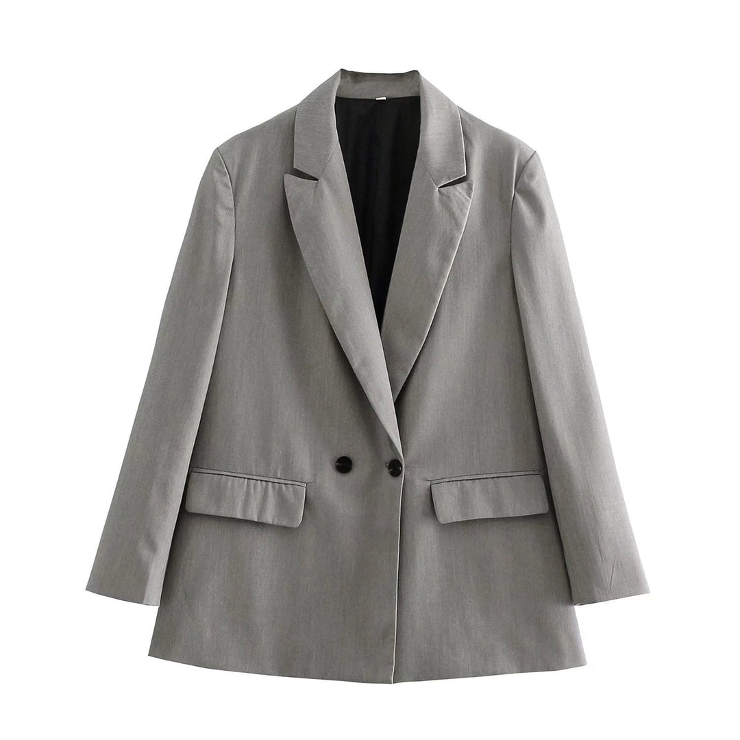 Elegancki Podwójnie Zapięty Blazer Damski
