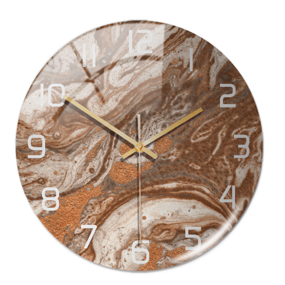 Elegancki zegar ścienny z efektem marmuru – MarbleTime