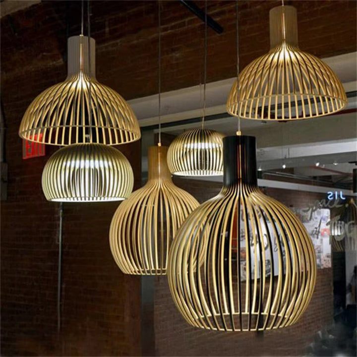 Lampa wisząca Natura Orb – organiczny drewniany design do przytulnych wnętrz