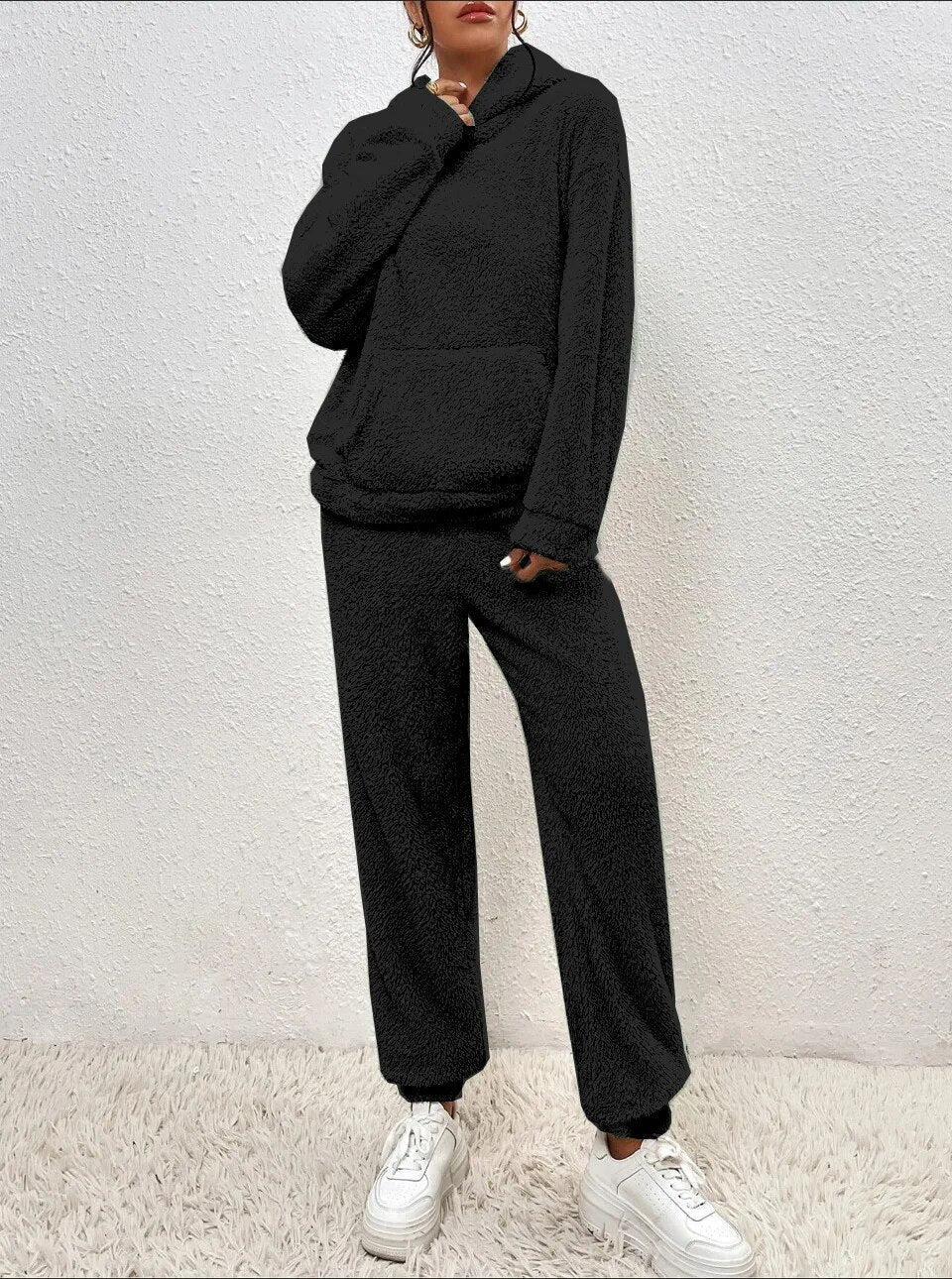 Ultra-Wygodny Kombinezon Hooded Teddy Przytulna Elegancja na Relaksujące Momenty