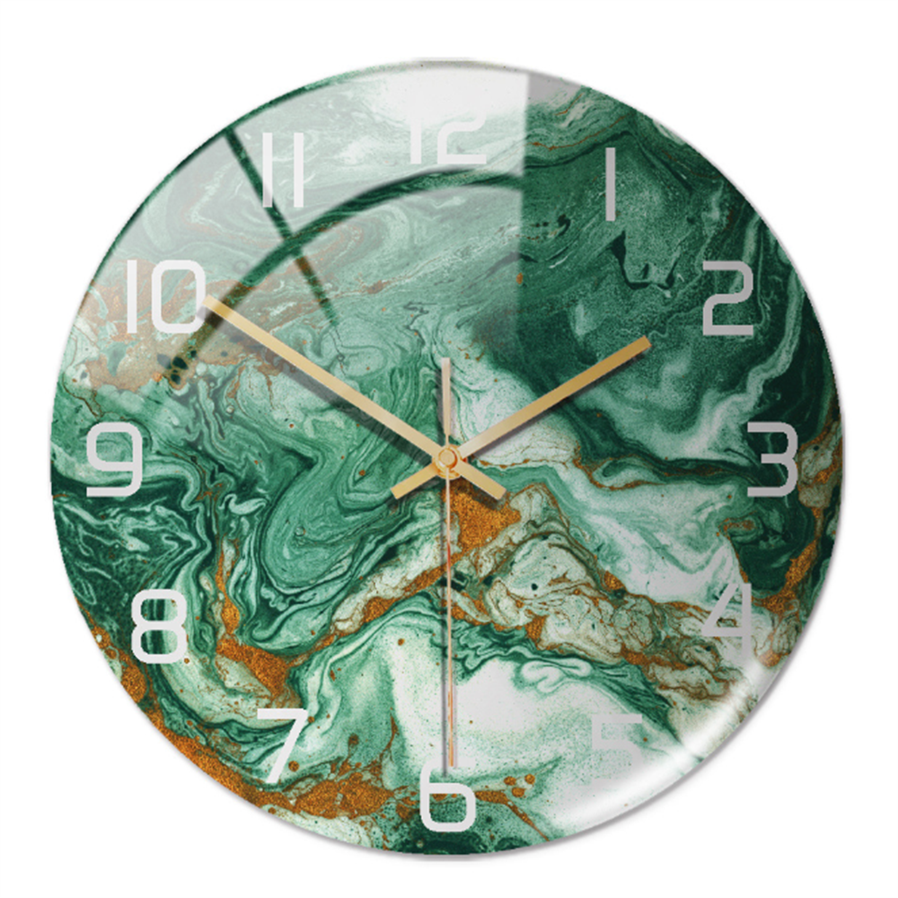 Elegancki zegar ścienny z efektem marmuru – MarbleTime
