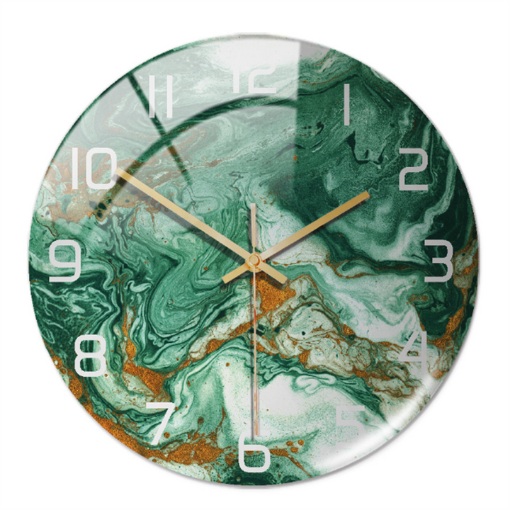 Elegancki zegar ścienny z efektem marmuru – MarbleTime