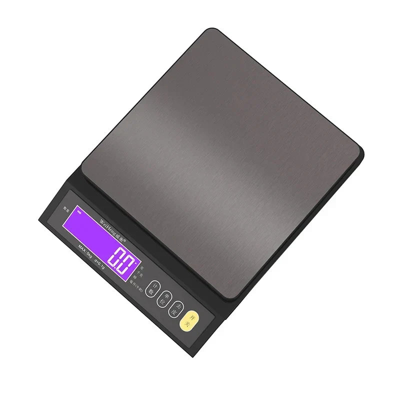 elektroniczna waga kuchenna cyfrowa 5 kg/0,1 g i 10 kg/1 g, wyświetlacz LCD, w pełni wodoodporne narzędzie ze stali nierdzewnej do gotowania