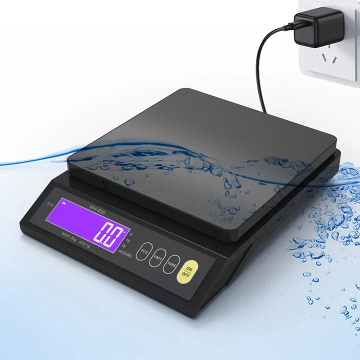 elektroniczna waga kuchenna cyfrowa 5 kg/0,1 g i 10 kg/1 g, wyświetlacz LCD, w pełni wodoodporne narzędzie ze stali nierdzewnej do gotowania