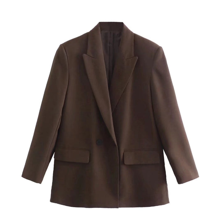 Elegancki Podwójnie Zapięty Blazer Damski