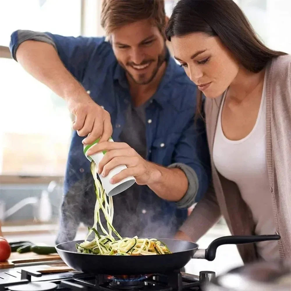 VeggiTwist Spiralizer | Do Warzyw i Serów | Ręczny i Kompaktowy | Stal Nierdzewna i Plastik Bez BPA