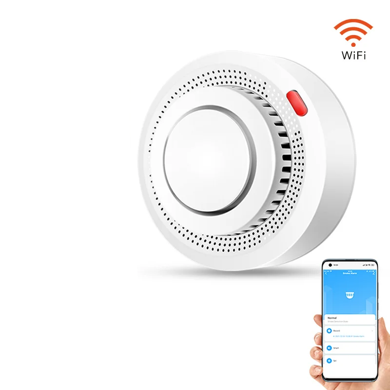 Inteligentny czujnik dymu WiFi z alarmem pożarowym 85 dB – SafeSense