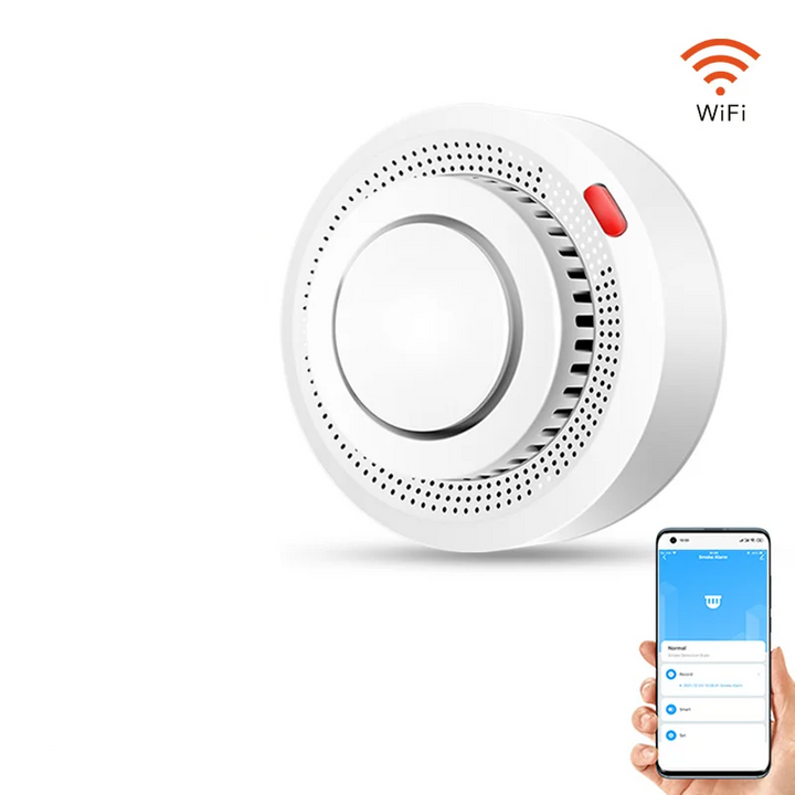 Inteligentny czujnik dymu WiFi z alarmem pożarowym 85 dB – SafeSense