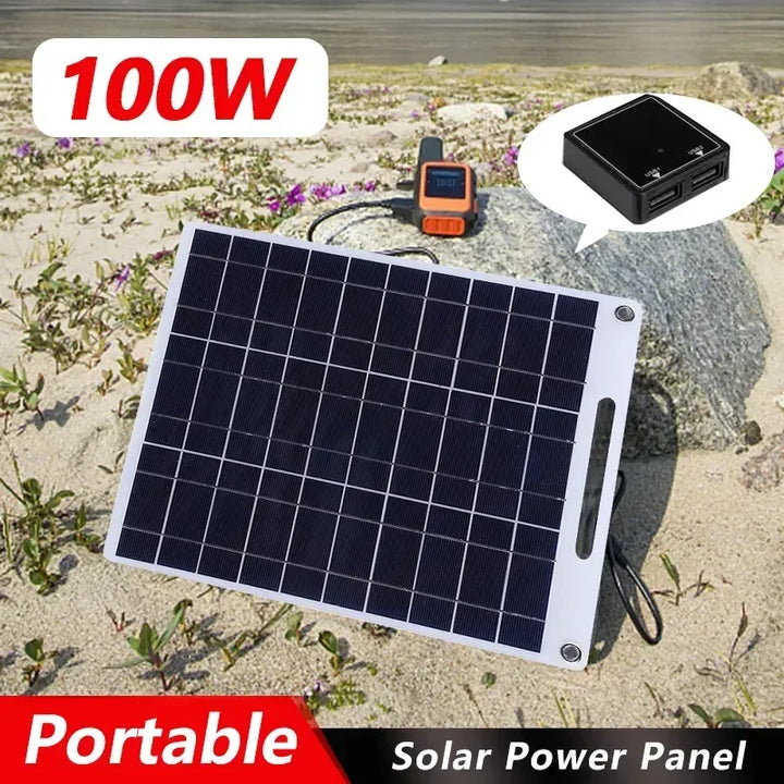 Przenośny Panel Solarny SOLVION Charge 100W | 5V | Podwójne USB | Wodoodporny | Outdoor i Kemping