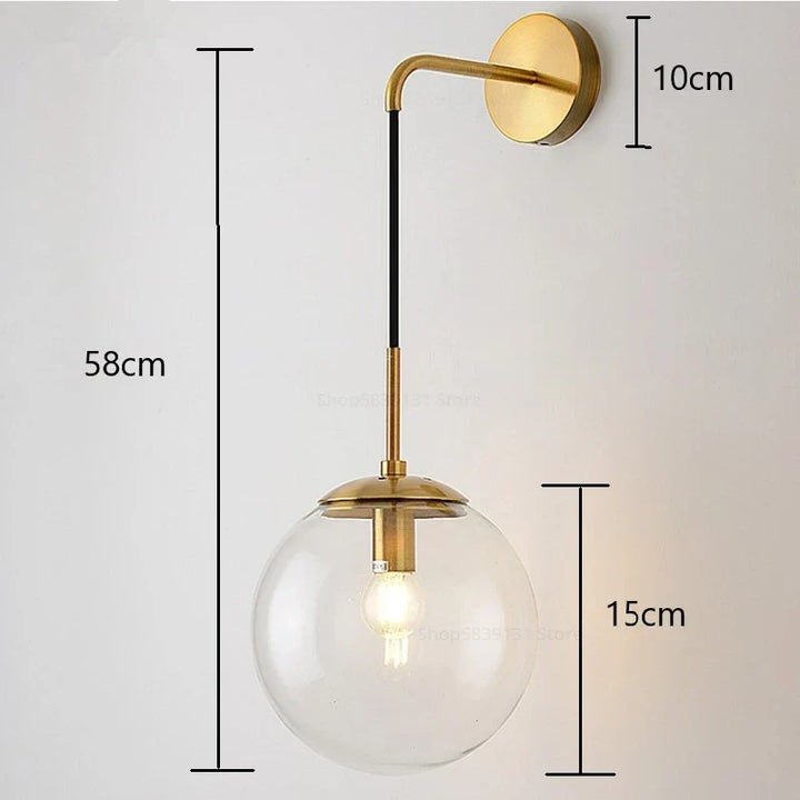 GlacioGlow kinkiet szklany w stylu retro | elegancka postmodernistyczna lampka nocna do ciepłego oświetlenia otoczenia