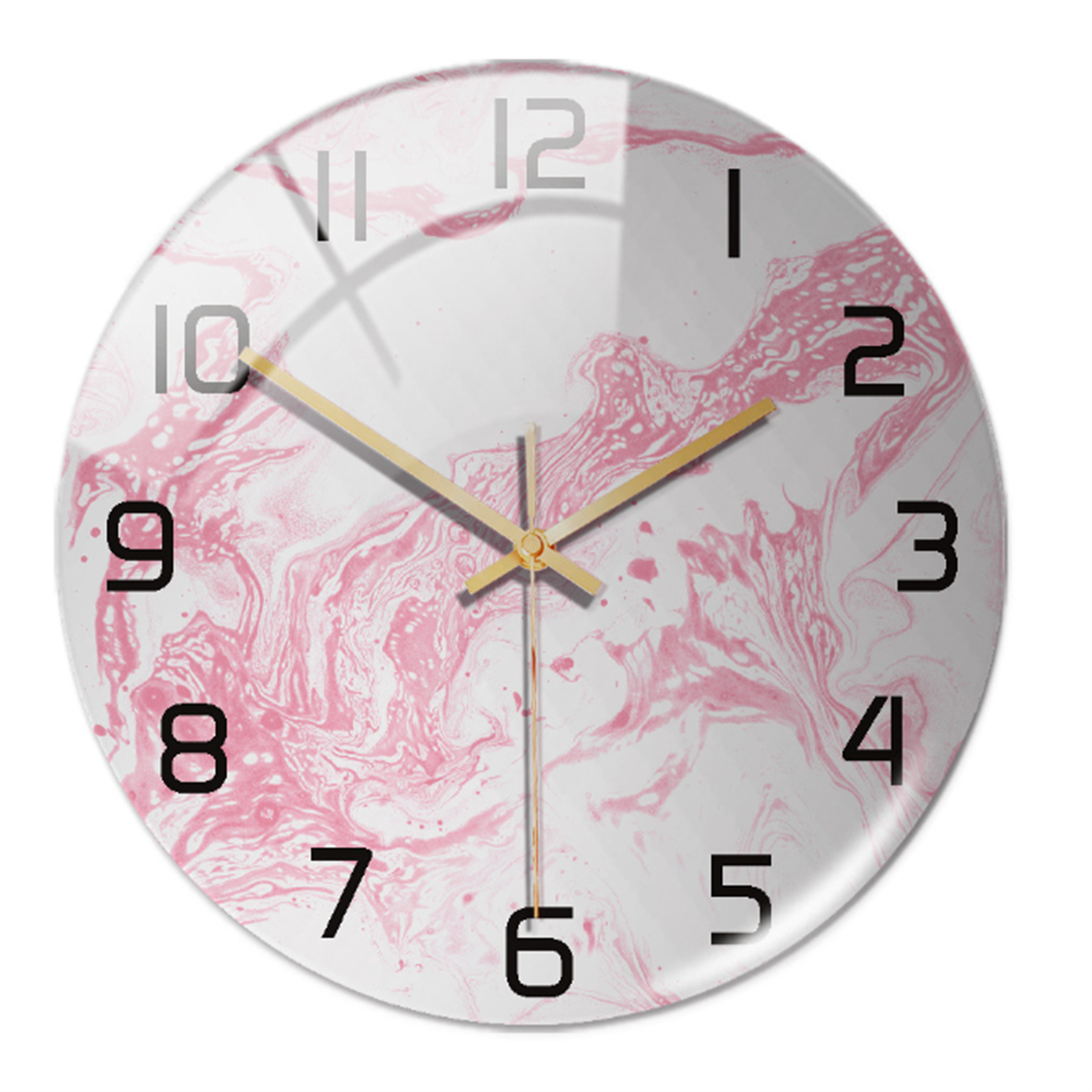 Elegancki zegar ścienny z efektem marmuru – MarbleTime