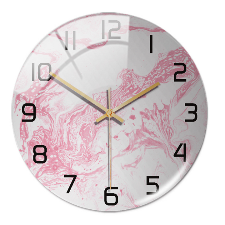 Elegancki zegar ścienny z efektem marmuru – MarbleTime