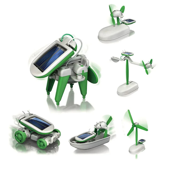 Zestaw Robota Solarnego 6-w-1 – Zbuduj i Ucz się z Żaglówką, Wiatrakiem, Autem i Nie Tylko