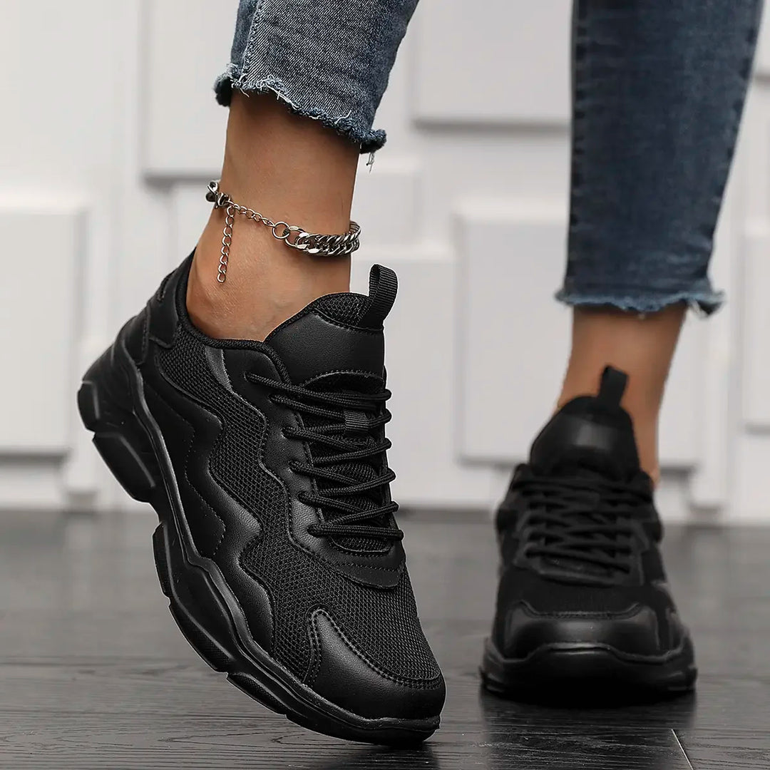 Damskie Buty Do Biegania W Stylu Retro Z Warstwową Siateczką I Amortyzowaną Podeszwą
