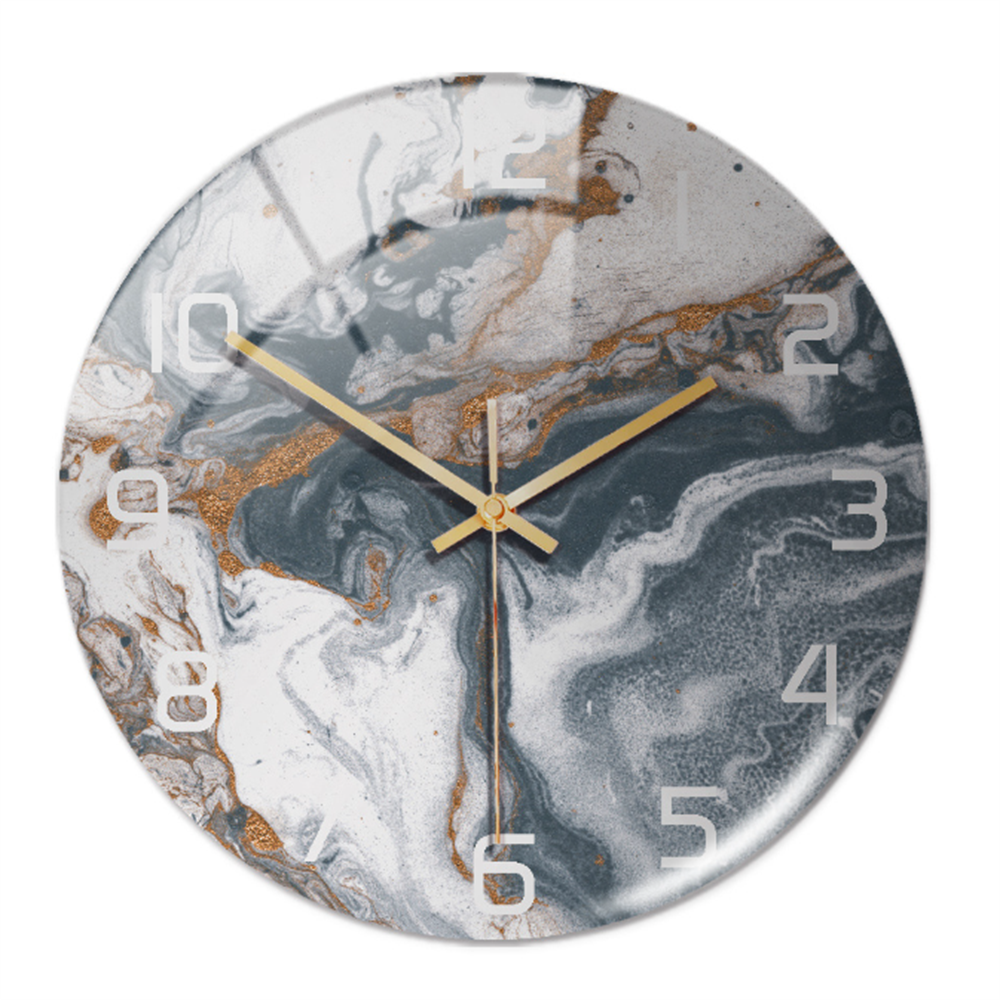 Elegancki zegar ścienny z efektem marmuru – MarbleTime