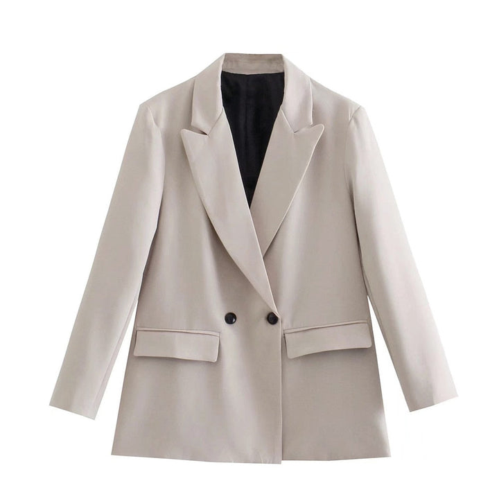 Elegancki Podwójnie Zapięty Blazer Damski