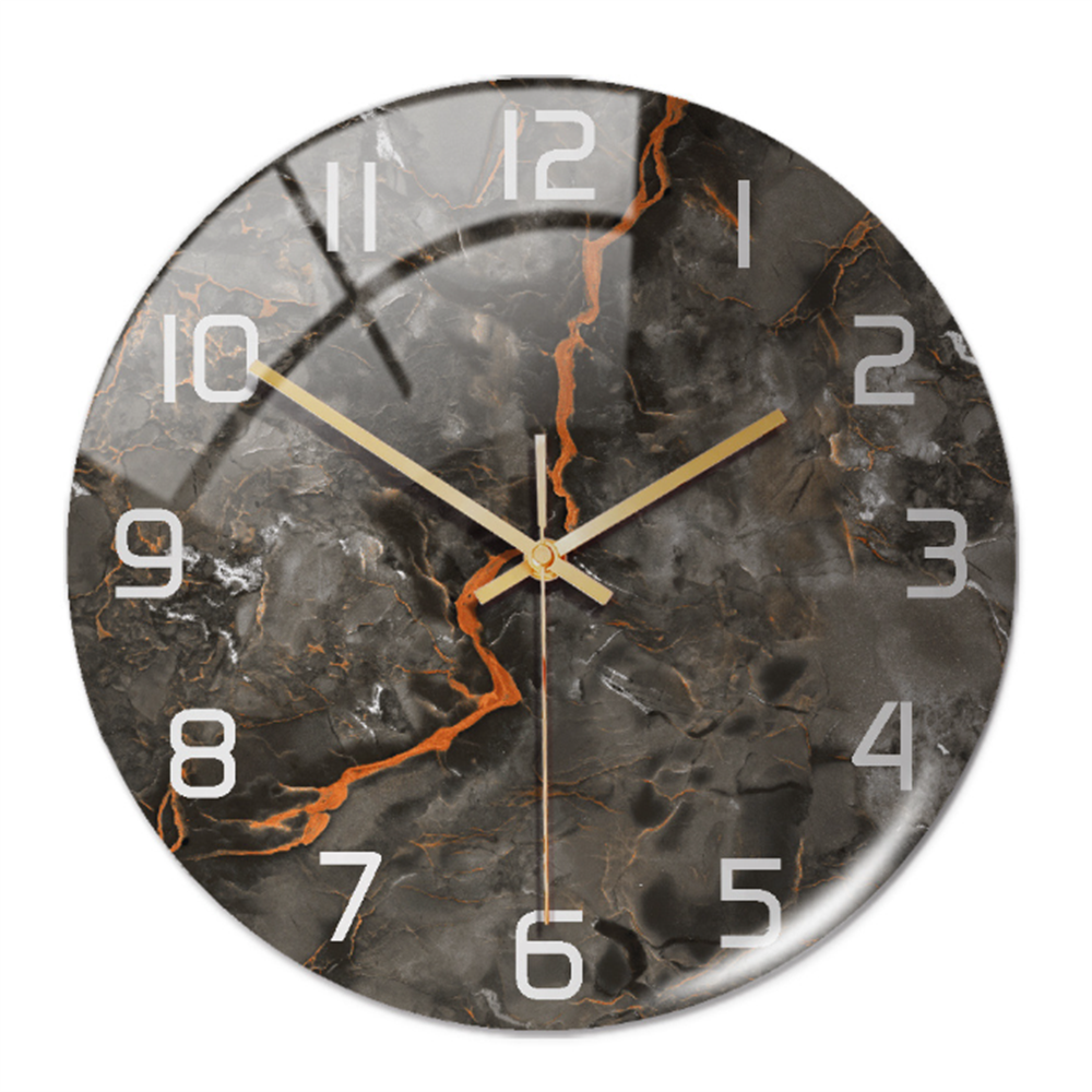 Elegancki zegar ścienny z efektem marmuru – MarbleTime