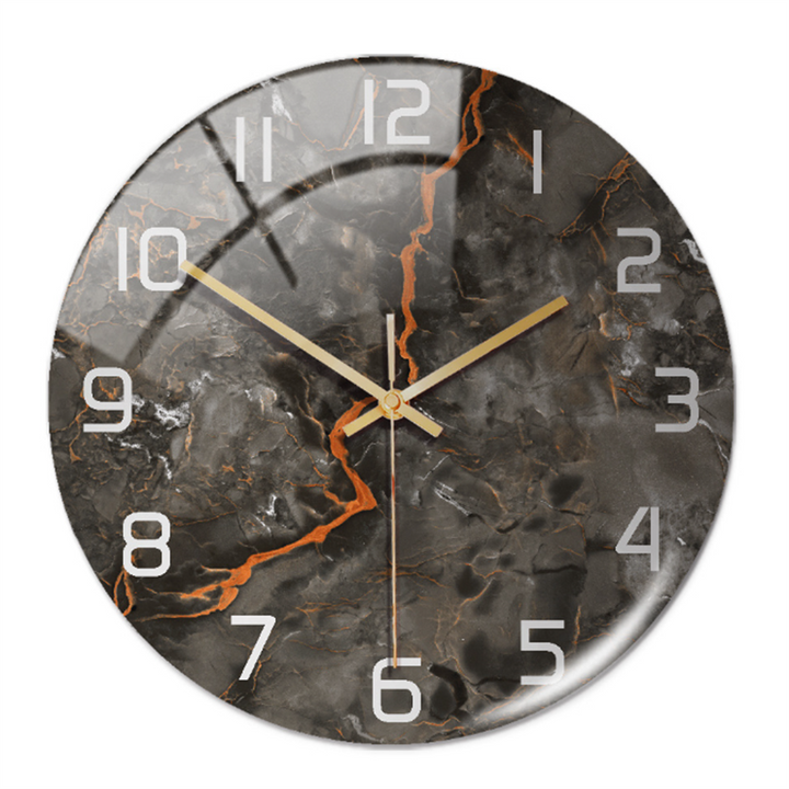 Elegancki zegar ścienny z efektem marmuru – MarbleTime
