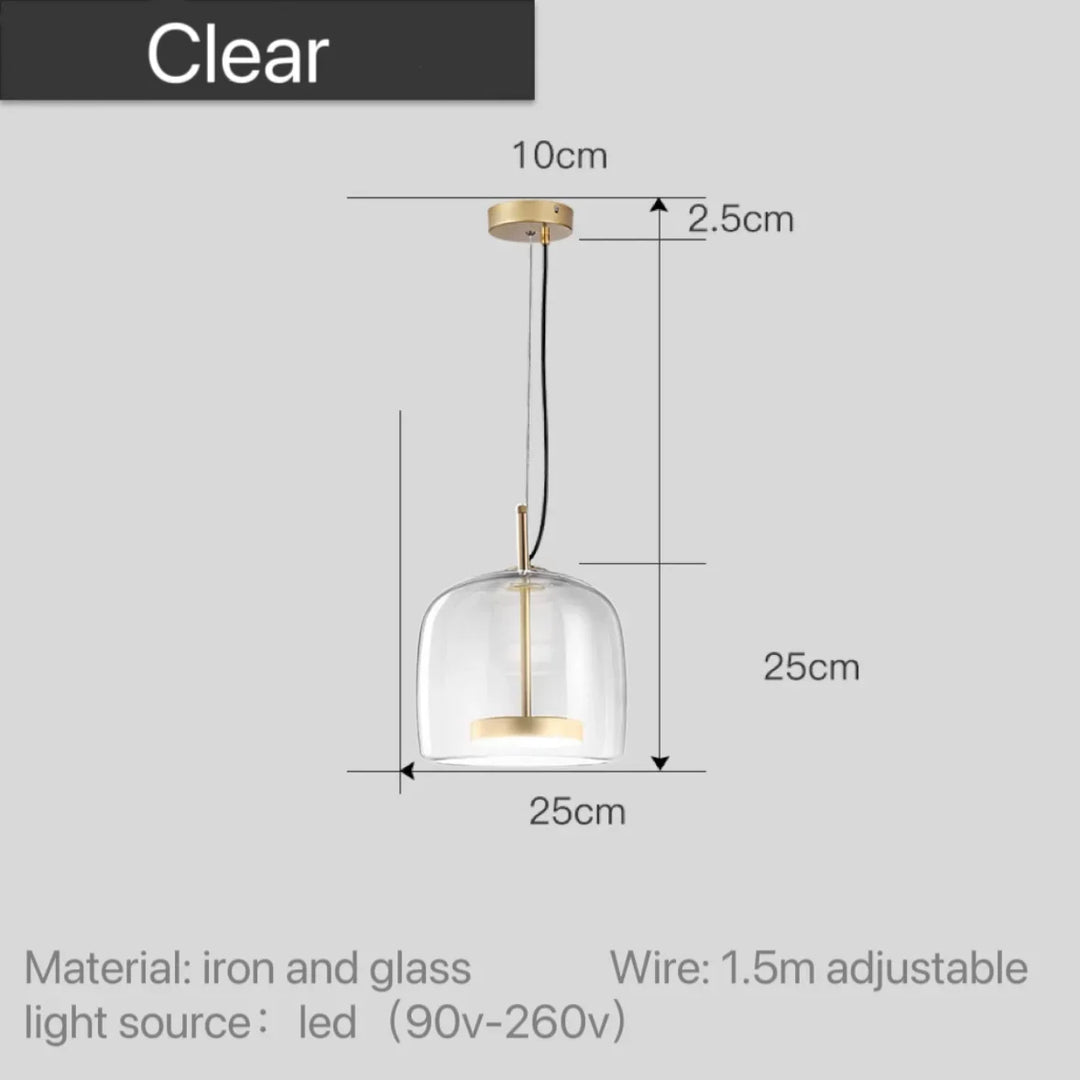 Astrid - nowoczesna nordycka szklana lampa wisząca