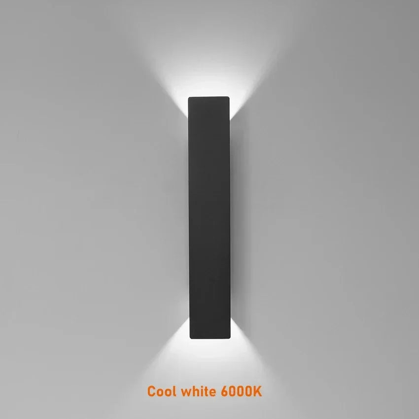 Nowoczesna Lampa Zewnętrzna – Kinkiet LED Góra/Dół, Wodoodporny, Pionowy Design