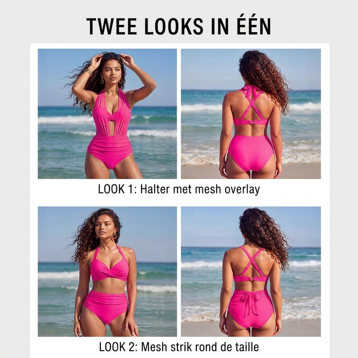 Sabine™ | Bikini 2 w 1 z Wysokim Stanem Modelujące Brzuch