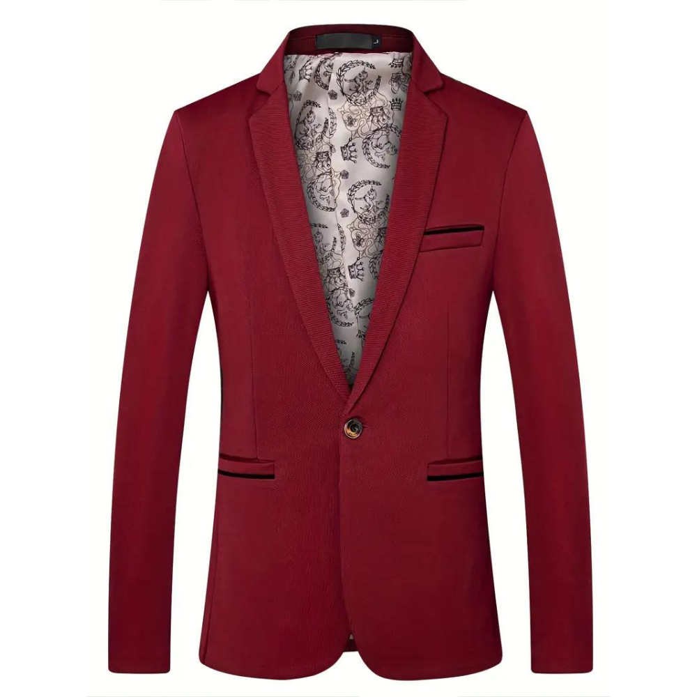Elegancki Męski Blazer Dopasowane Szycie dla Nowoczesnego Dżentelmena