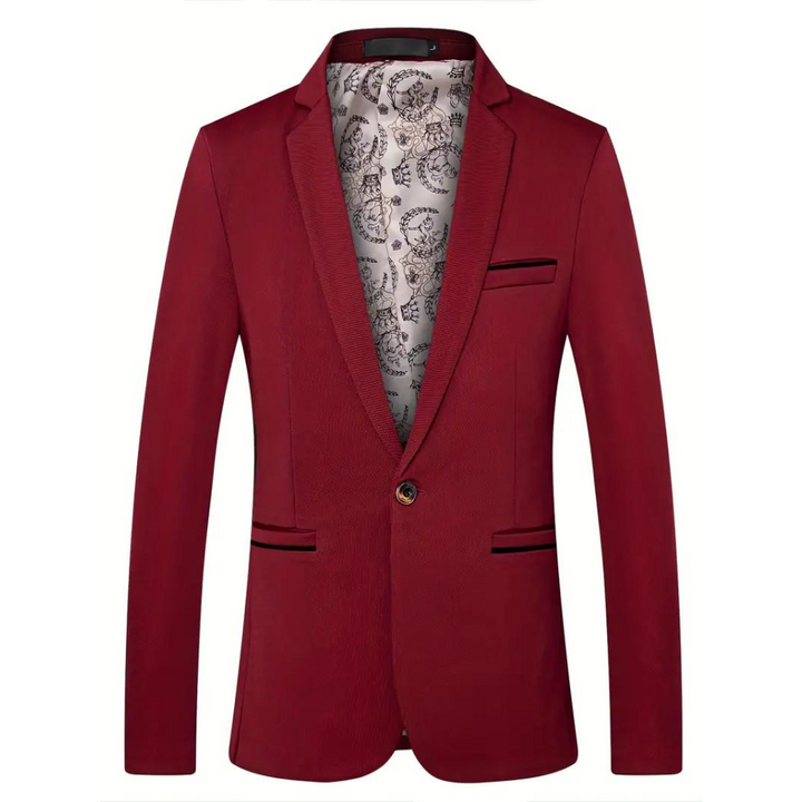 Elegancki Męski Blazer Dopasowane Szycie dla Nowoczesnego Dżentelmena